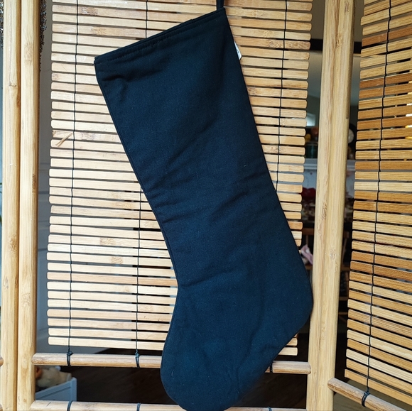 Feliz Navidad Max Studio Christmas Stockings NWT Tufted Felt Silver Thread Lined - Picture 2 of 6